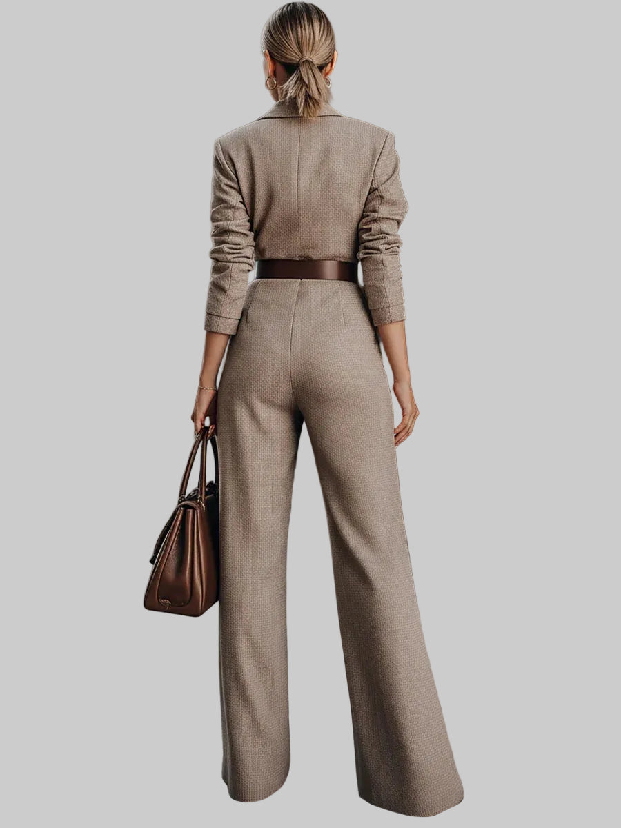 Women | Belted Blazer Jumpsuit