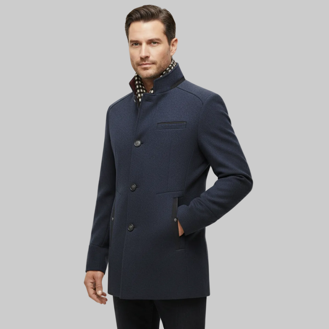 Men | Trench Coat with Stand Collar