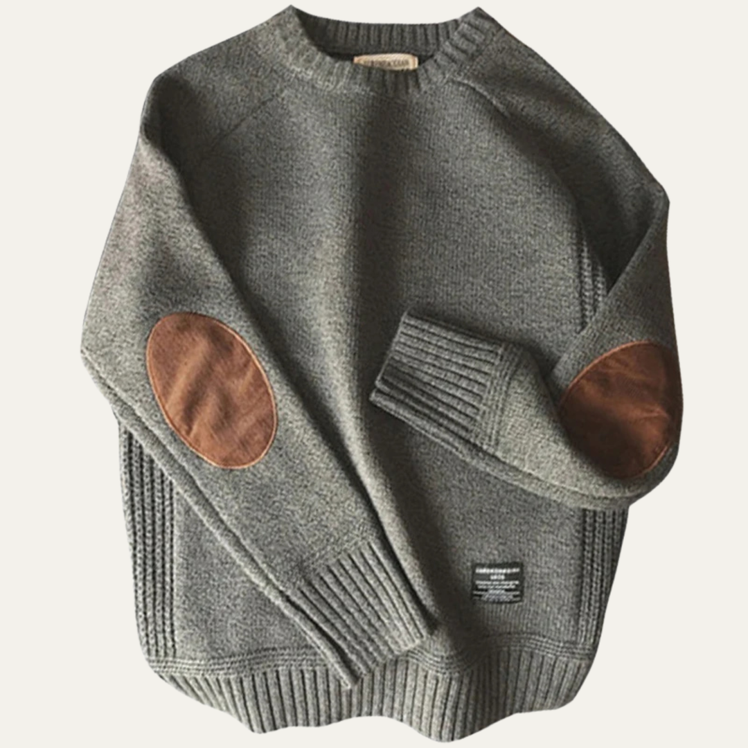 Men | Knit Sweater with Elbow Patches