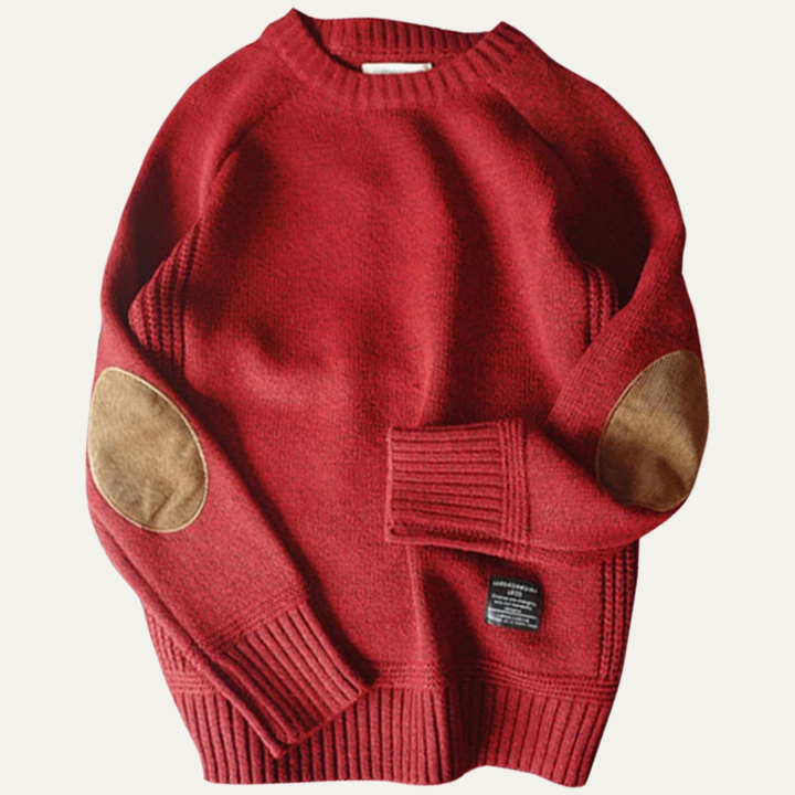 Men | Knit Sweater with Elbow Patches