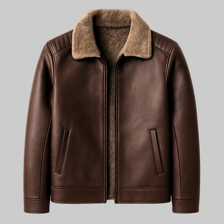 Men | Fleece Lined Leather Jacket