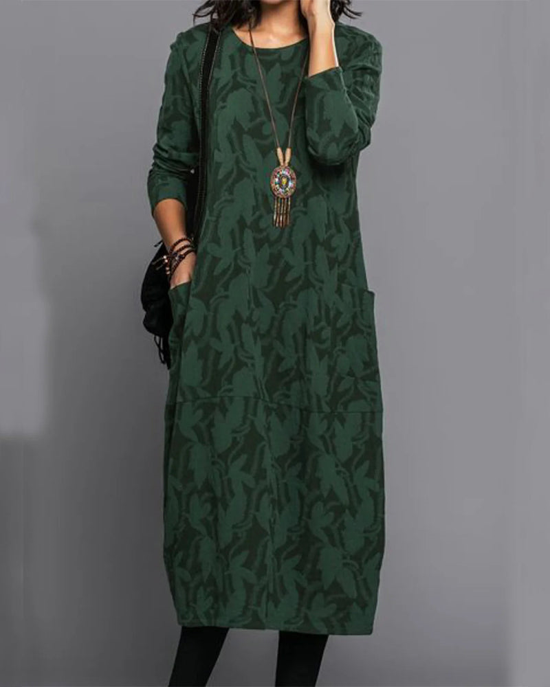 Women | Loose-fitting long-sleeved dress