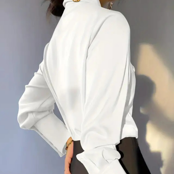 Women | High-collared button-down shirt