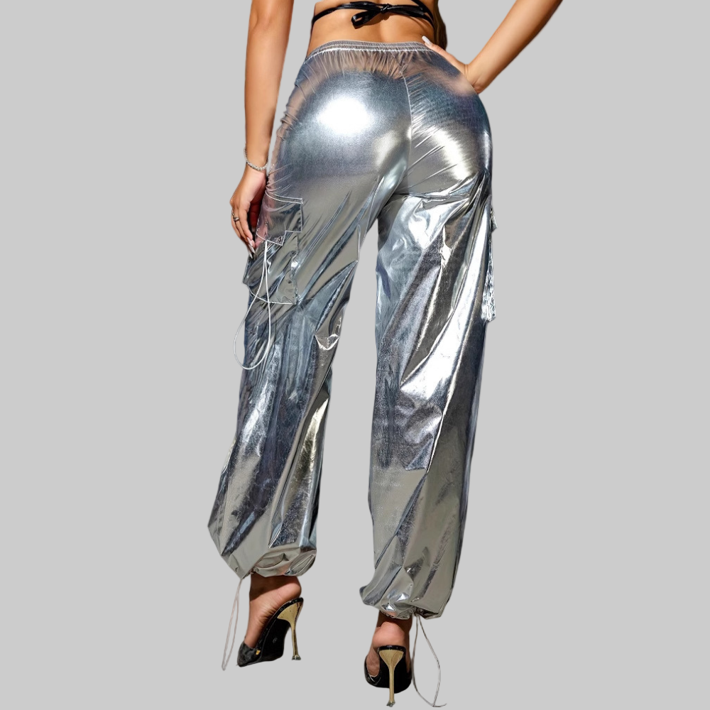 Women | Metallic Cargo Pants