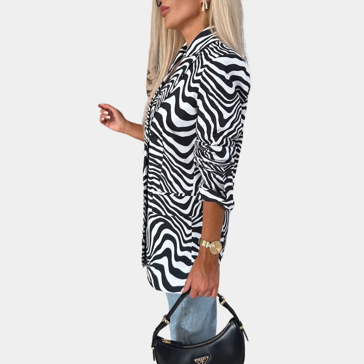 Women | Zebra print blazer jacket