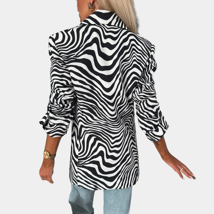 Women | Zebra print blazer jacket