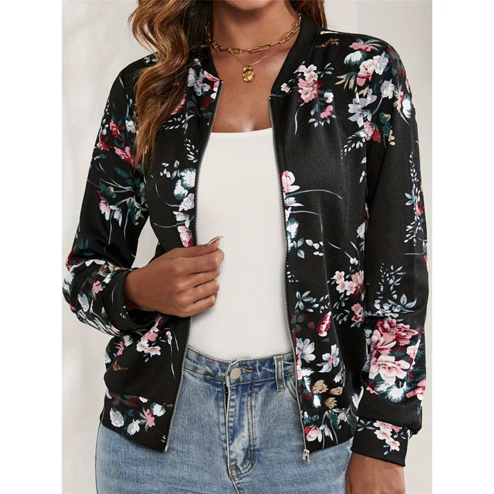 Women | Floral print bomber jacket
