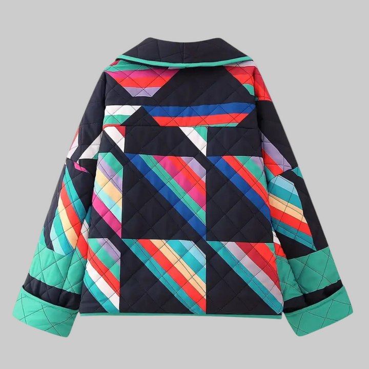Women | Quilted jacket with geometric patterns