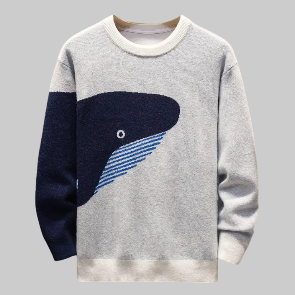 イ*ウ様 稀少柄【Canadian Sweater】SPOUTING WHALE Men | Sweater with whale pattern – North Noble