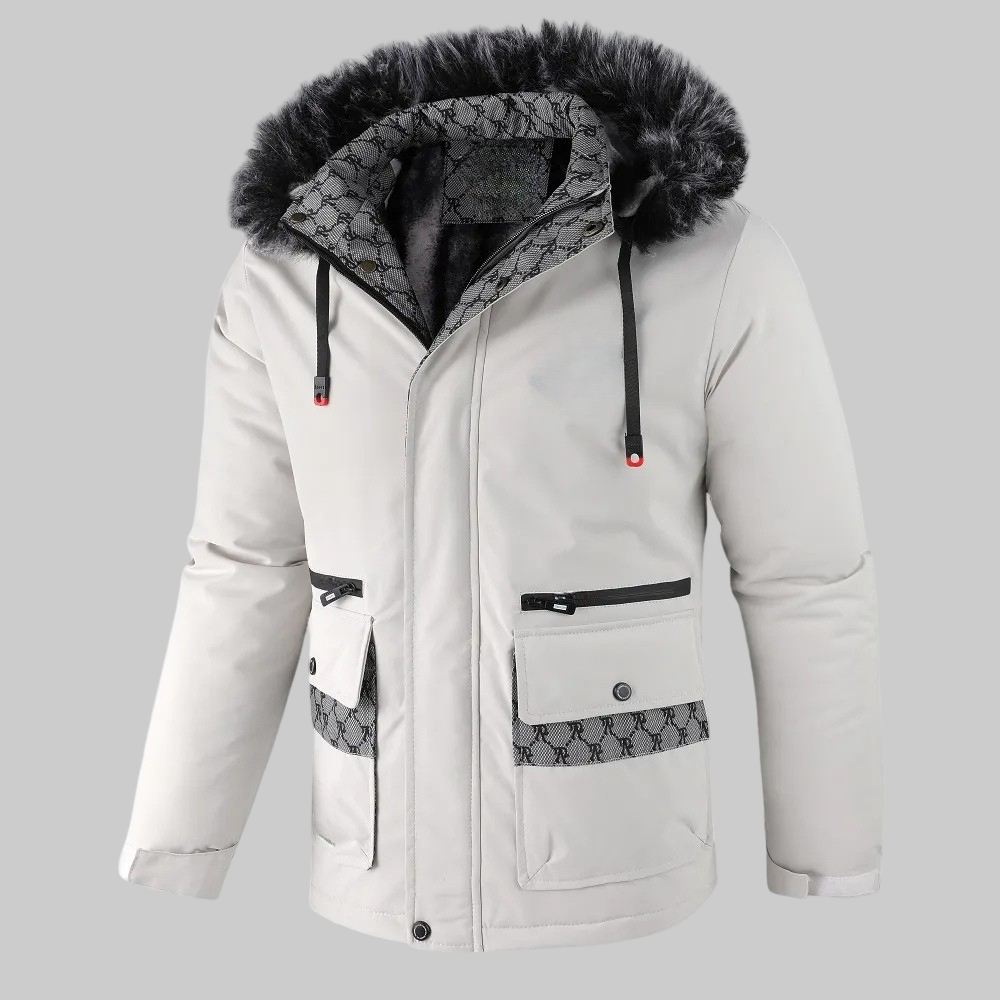 Men | Hooded Jacket with Patterned Lining