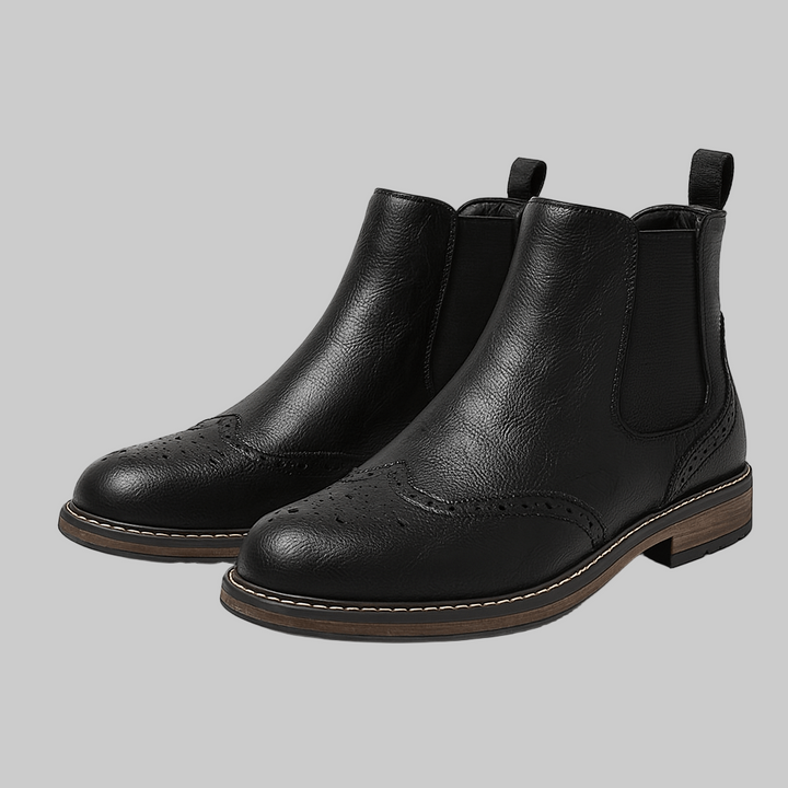 Men | Chelsea boots with front pattern