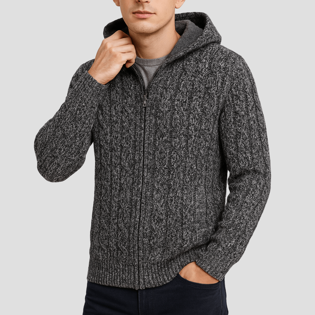 Men | Cable-knit Zipped Sweater