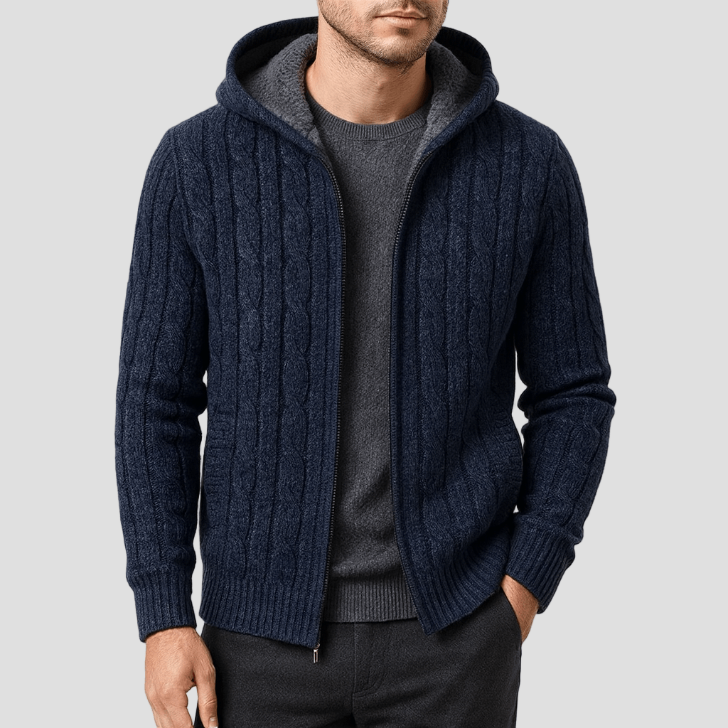 Men | Cable-knit Zipped Sweater