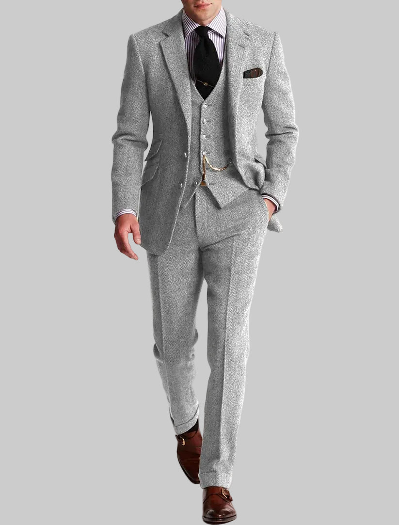 Men | Three-Piece Tweed Suit