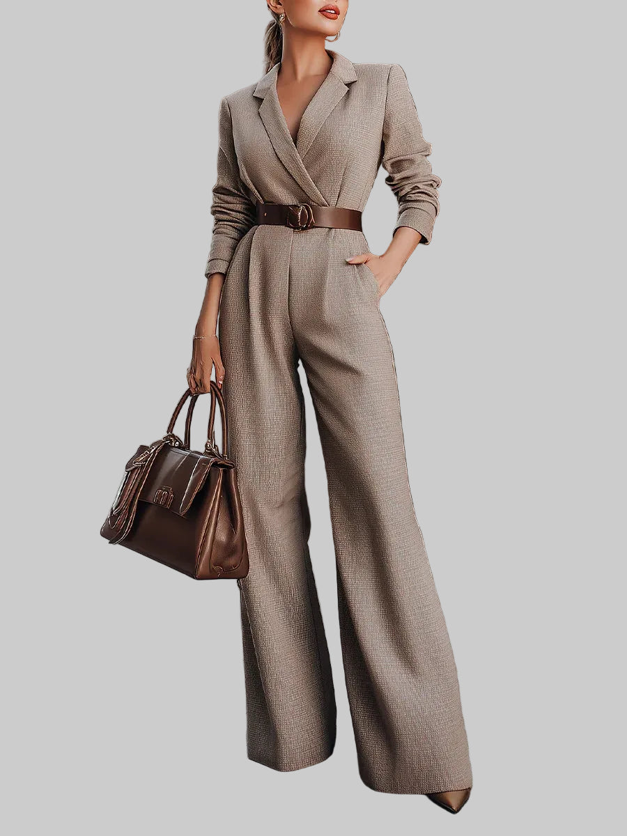 Women | Belted Blazer Jumpsuit