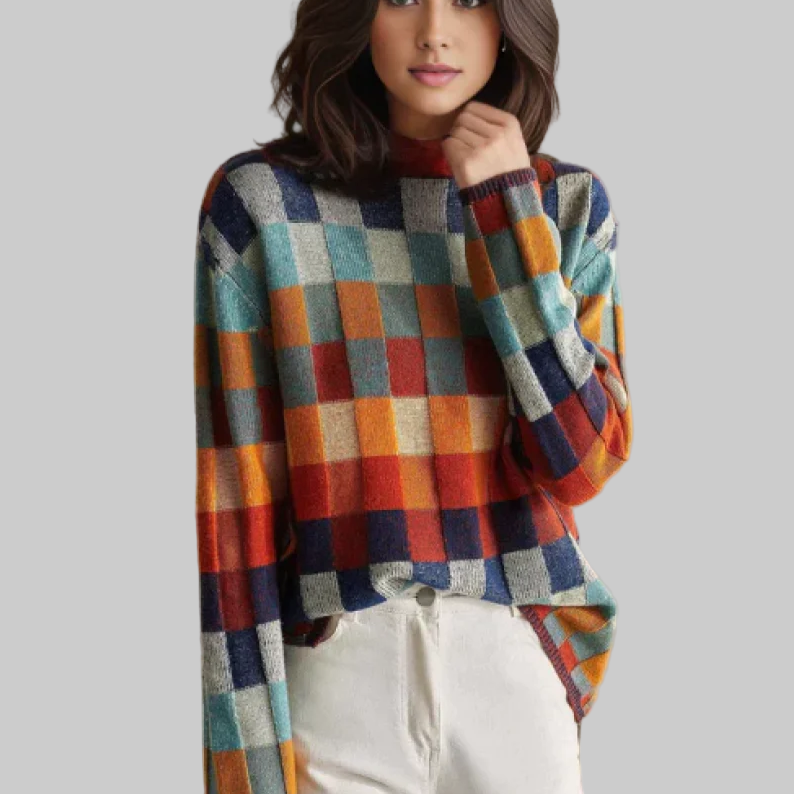 Women | Multicolor Checkered Sweater