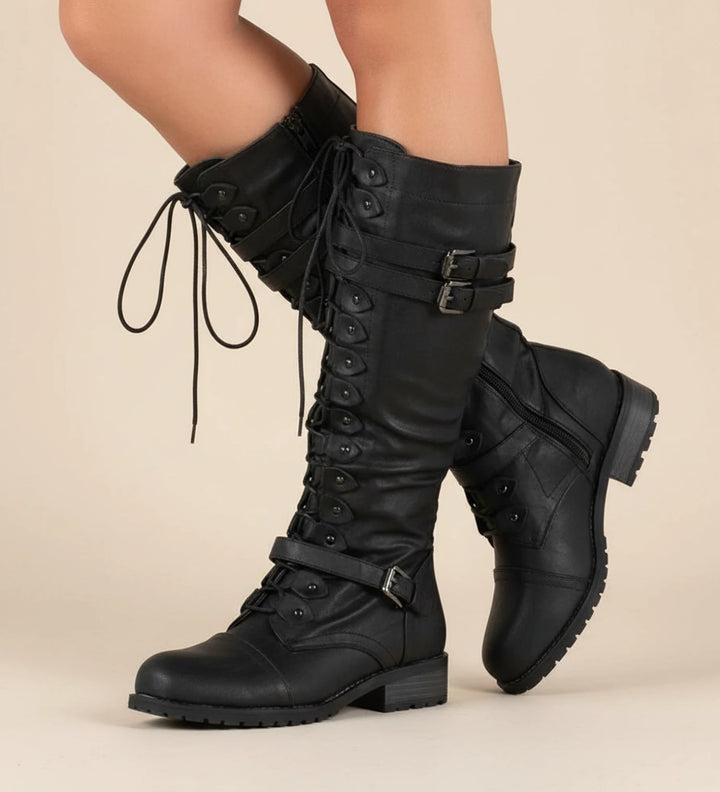 Women | Lace-Up Buckle Boots